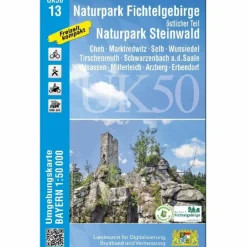 Fahrradkarten|Wanderkarten Und Winterkarten^UK50-13 NATURPARK FICHTELGEBIRGE, ÖSTLICHER TEIL