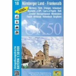 Fahrradkarten|Wanderkarten Und Winterkarten^UK50-18 NÜRNBERGER LAND - FRANKENALB