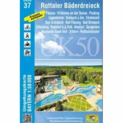 Fahrradkarten|Wanderkarten Und Winterkarten^UK50-37 ROTTALER BÄDERDREIECK