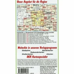 New UNTERES SAALETAL, WEIßENFELS, MERSEBURG - Wanderkarte Fahrradkarten|Wanderkarten Und Winterkarten