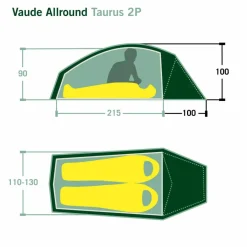 Vaude 2-Personen-Zelte|3-Jahreszeiten-Zelte^ALLROUND TAURUS 2P - Kuppelzelt