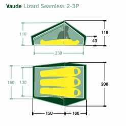 Outlet LIZARD SEAMLESS 2-3P - Tunnelzelt 2-Personen-Zelte|3-Jahreszeiten-Zelte