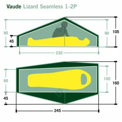 LIZARD SEAMLESS 1-2P - Einpersonenzelt 1-Personen-Zelte|3-Jahreszeiten-Zelte