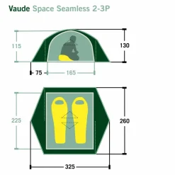 Vaude 2-Personen-Zelte|3-Jahreszeiten-Zelte^SPACE SEAMLESS 2-3P - Kuppelzelt