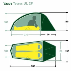 Hot TAURUS UL 2P - Kuppelzelt 2-Personen-Zelte|3-Jahreszeiten-Zelte