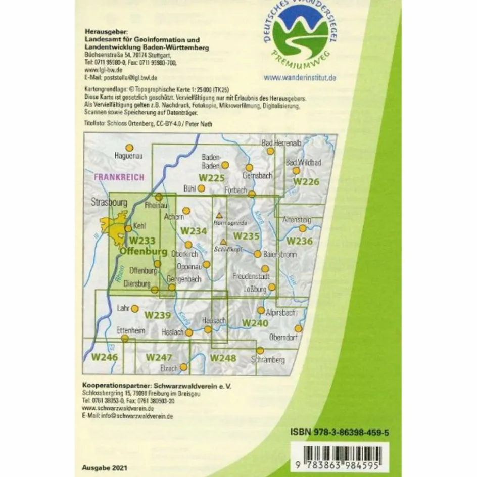 New WANDERKARTE 1:25 000 OFFENBURG Wanderkarten Und Winterkarten|Wanderkarten Und Winterkarten