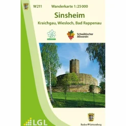 Wanderkarten Und Winterkarten|Wanderkarten Und Winterkarten^WANDERKARTE 1:25 000 SINSHEIM