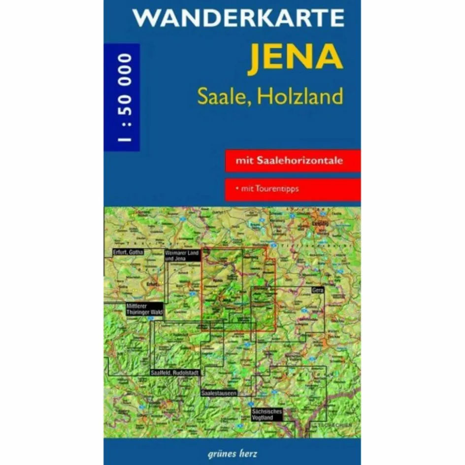 Wanderkarten Und Winterkarten|Wanderkarten Und Winterkarten^WANDERKARTE JENA, SAALE, HOLZLAND