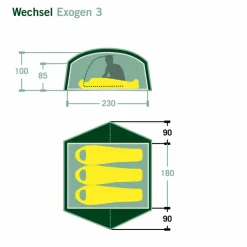 Hot EXOGEN 3 - Kuppelzelt 3-Personen-Zelte|3-Jahreszeiten-Zelte
