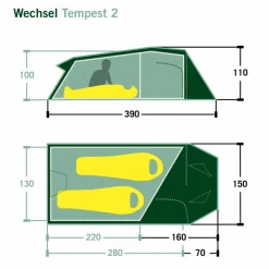 New TEMPEST 2 - Tunnelzelt 2-Personen-Zelte|3-Jahreszeiten-Zelte