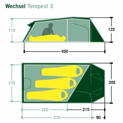 Wechsel 3-Personen-Zelte|3-Jahreszeiten-Zelte^TEMPEST 3 - Tunnelzelt