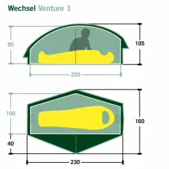Outlet VENTURE 1 - Einpersonenzelt 1-Personen-Zelte|3-Jahreszeiten-Zelte