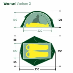 Wechsel 2-Personen-Zelte|3-Jahreszeiten-Zelte^VENTURE 2 - Kuppelzelt