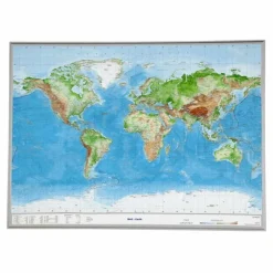 Best WELT GROSS 1 : 53.000.000 - Weltkarte Wandkarten Und Poster