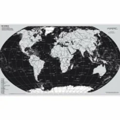 Wandkarten Und Poster^WELTKARTE SILBEREDITION. WANDKARTE POSTER - Poster