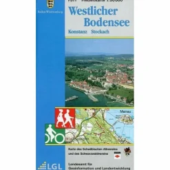 Fahrradkarten|Wanderkarten Und Winterkarten^WESTLICHER BODENSEE. FREIZEITKARTE 1 : 5 - Wanderkarte