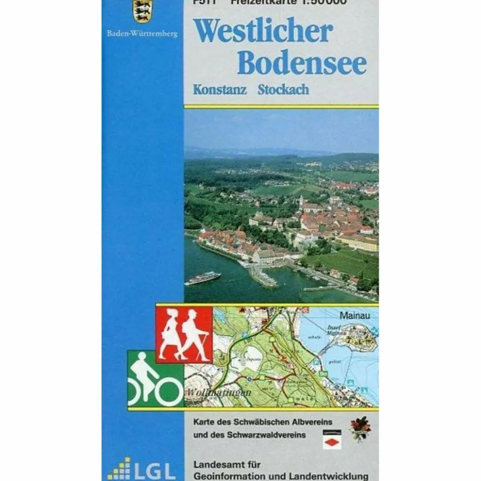 Fahrradkarten|Wanderkarten Und Winterkarten^WESTLICHER BODENSEE. FREIZEITKARTE 1 : 5 - Wanderkarte